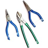 Priya Beads Silk Thread Jewellery Making Pliers Combo Flat,Round&Side Cutter Plier Pack Of 3 Pieces|Tool Kit For Hobby Crafts