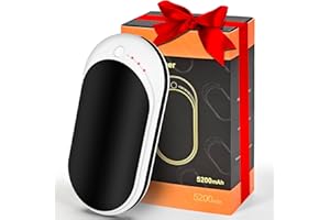 FEEBEE Scaldamani Elettrico Ricaricabile, Scalda Mani Portatile Elettrico, 5200mAh Scaldino USB Riutilizzabile, Scalda Mani Power Bank Tascabili & Elettrica per Sport all'Aria Aperta, Golf, Campeggi