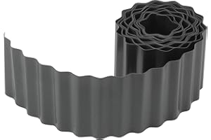 Meister Flexible Rasen- und Beeteinfassung - anthrazit - 9 m Länge & 15 cm Höhe - Aus schlagfestem Kunststoff - Einfach zu montieren - Zuverlässige Wurzelsperre / Rasenkante / Beetbegrenzung / 9957130