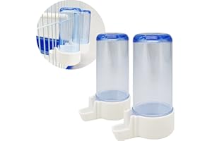 BPS BUENA PET SHOP BPS 2 Pcs Comedero/Bebedero para Jaula Grande para Loro Conejo Tamaño S Longitud 9.7 cm BPS-102838