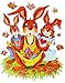Produktbild 2 versch. Bögen _ Fenstersticker - " Osterhase & Ostereier - Nostalgie " - statisch haftend - selbstklebend + wiederverwendbar / Frühling & Ostern - Hasen - Sticker Fensterbilder Aufkleber - Fensterbild - z.B. für Fenster und Spiegel - Ostereier / Osterdeko - Fensterdeko Fensterfolie Kinderzimmer / Eier