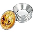 GRETAL Portuguese Style Aluminum Egg Tart Cupcake Cake Cookie Mould Pudding Mould Egg Tart Mould Round Custard Tin 15pcs