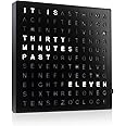 Auraglow LED Light Up USB Wall or Desk Word Clock - Black