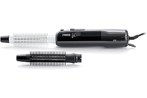 ‎PRINCESS Princess 529202 Cool Curl CC 300 Black Lockenbürste – Für Hairstyles aller Art mit 2 Bürstenaufsätzen – Cool Shot-Funktion, Schwarz, 1 Stück (1er Pack)