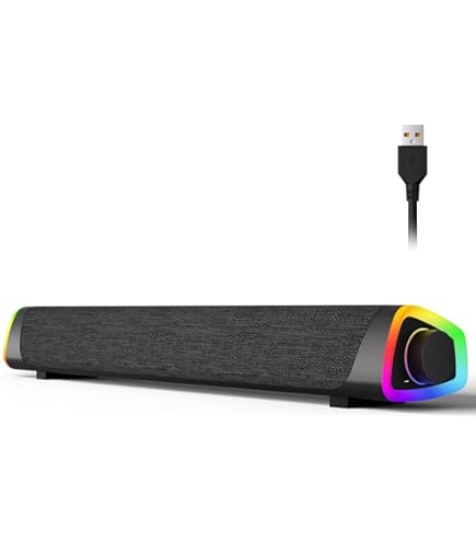 Ridgetube Msbx Noir, Barre De Son Rgb, Bluethooth 5.0 Jack 3.5, Son
