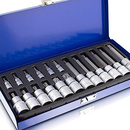 Nussatz 18 Teilig Torx Vielzahn Innen-Inbus Imbus Bit Stecknüsse Torx Nüsse Werkzeug Set