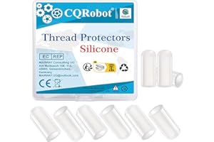 CQRobot Tappi terminali in Silicone 80Pezzi Bianco Protezioni per Filettature Rotondi Flessibile Viti Post Bullone Tappo Coprivite Protezione Filettatura Diametro 6mm,per Cavi Elettrici,Mobili,Tubi