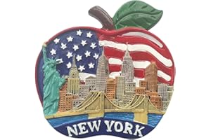 MUYU MAGNET Apple Shaped New York USA 3D magnes na lodówkę, dekoracja domu i kuchni naklejka magnetyczna Nowy Jork Ameryka magnes na lodówkę