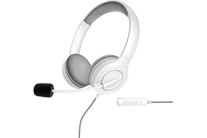 Energy Sistem Headset Office 3 (Auriculares con conexión USB y 3,5 mm, Control de Volumen y función Mute, micrófono retráctil)- Blanco