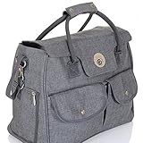 LCP Kids grosse Baby Wickeltasche RIO mit Wickelunterlage vielen Fächern Thermo Flaschenwärmetasche und Universal Haken als Kinderwagen Befestigung für unterwegs - 9