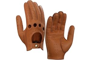 Harssidanzar Hommes Gants De Conduite En Cuir Non Doublés