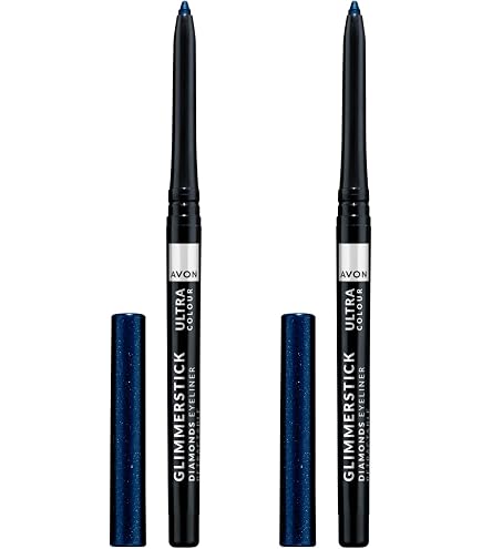 Eye Liner Avon Twilight Sparkle – Bleu Diamant Scintillant, Longue Tenue, Hypoallergénique