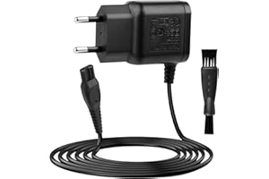 MDLSDE 15V 1M HQ8505 Ladegerät Ladekabel für Philips Rasierer, Kompatibel mit Philips 3000 5000 7000 9000 HC5630 MG5750 MG7745 QP6510 QP6651 BG5020 Barttrimmer Netzteil mit BartreinigUngsbürste