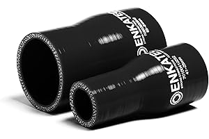 ENKATEC STRONG CONNECTIONS - CLEAR SOLUTIONS ENKATEC® - Manguera reductora de silicona (100 mm, diámetro 16-114 mm, tamaño a elegir), color negro, reductor de identificación: 51-25 mm