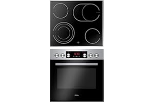 Built-in Cooker Set, Oven with Grill and Convection, Frameless Glass Ceramic Hob with Dual Circuit and Roasting Zone, Timer, Steam Clean (EHPC 935 001 E) (EHCX 933 110 E)