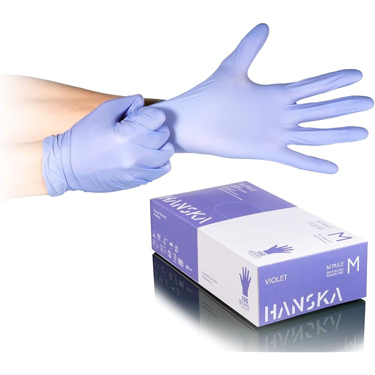 Lot De 100 Gants Jetables En Nitrile Bleus Sans Poudre Ni Latex – Tailles XS à XXL Pour Professionnels De Santé, Laboratoire, Nettoyage, Cuisine Et Bricolage
