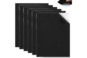 SVALOR Selbstklebende Schaumstoffplatte, 6 Stück Moosgummi Polster mit Kleberücken, Eva Schaumstoff Platten, Rutschfeste Schaumstoffmatte für Möbel DIY-Projekte Verzierung (Schwarz, 250 × 200 × 3 mm)