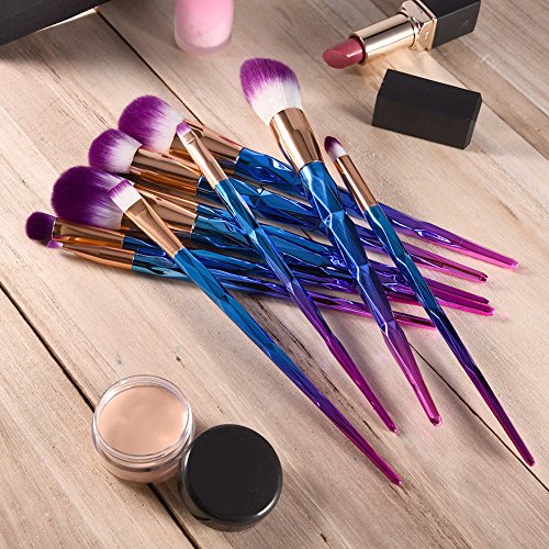 Oshide Makeup Pinsel Set 10-teiliges Weiches Pinselset Puder Foundation Lippen-Bürste Kosmetik Werkzeug - 7