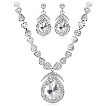 Set Gioielli Sposa Cristallo - Collana, Bracciale E Orecchini A Goccia Per Cerimonia - Foto 2