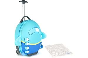 boppi Tiny Trekker Kids Luggage Bag | Holiday Travel Suitcase for Boys & Girls, Carry-On or Pull-Along School Trolley | Cabin Holdall | Under seat EasyJet Compliant,17-Litre