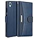 Produktbild Sony Xperia XA1 Plus Hülle, IDOOLS Leder Handyhülle mit Kartensteckplatz, Magnetisch Flip Brieftasche, Handyständer Funktion - Blau