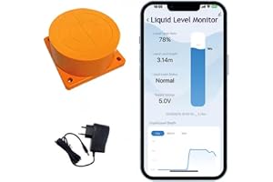 ME201W WLAN vattennivåsensor ekolodsmätare, nivåmätare, 10 cm–4 m, IP65, vattentät, smart hemtankövervakning med applarm för