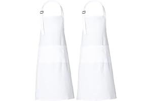 RAJRANG 100% Cotton Professional Apron with 3 Pockets Cooking Chef Aprons - Available in Various Vibrant Colors for Restaurant, Coffee House, Baking, Home Kitchen, Gardening BBQ
