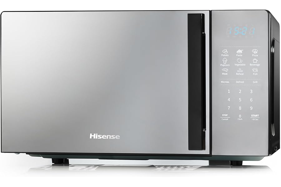 Hisense, H20MOMBS4HG Microwave 20L Left Door Opening LED Display with Buttons 9 Functions 700W Tubular Grill Mirror4.3 out of 5 stars953€119.00