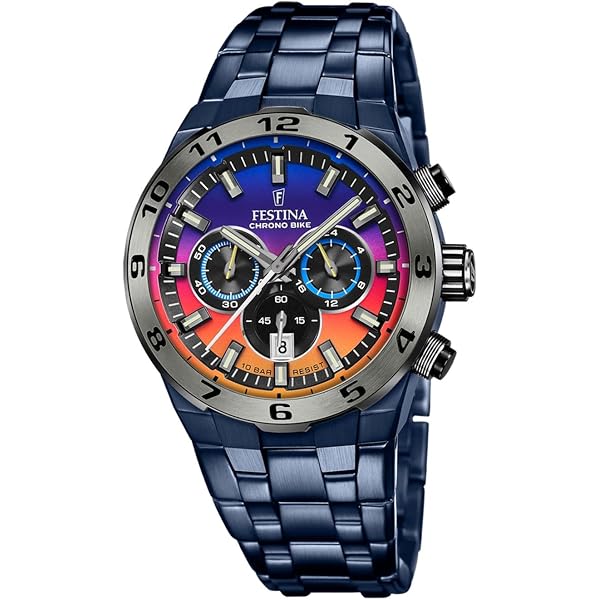 Montre Festina 8891 - Boîtier Bi-couleur, Bracelet Crocodile Véritable - Reconditionnée