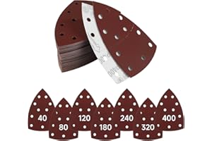 63 stycken slippapper, triangulär slipmaskin, slippapper, | 11 håls kardborre slipdynor för Bosch, mus sandpapper för triangu
