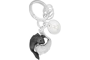 O META[L]MORPHOSE METALMORPHOSE - Porte-clés Charms Signe du Zodiaque Poisson - Signe Astrologique Poisson - Cadeau Homme, Femme et Enfant