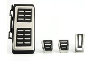 LWSK Di&Mi - Set copri pedali, in acciaio INOX, cambio manuale o automatico