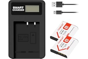 FUGASUN 2 Stück NP-BG1 NPBG1 NP-FG1 NPFG1 Akku mit Ladegerät für DSC-H10 H20 H50 H55 H70 H90 DSC-HX9V HX10V HX20V HX30V DSC-T20 T100 DSC-W90 W100 W120 W130 W150 W170 W200 W210 W215 W220 W230 W270 W290 W300