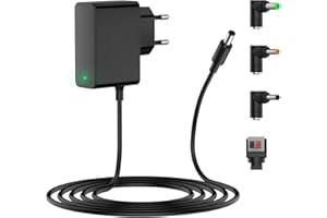 BENSN 12V 2A Netzteil, 12 Volt DC Power Supply Kompatibel mit Yamaha Keyboard LED Strip Router Kinder Elektroauto IP Kamera Externe Festplatte mit LED Stecker 5,5x2,1mm 5,5x2,5mm 4,0x1,7mm 3,5x1,35mm