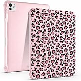 Coverzone Apple iPad 10.Nesil ile uyumlu &Ouml;zel Tasarım Leopar Desenli Tablet Kılıf ve Kılıfı Kalem Koyma B&ouml;lmeli Stand Olan Uy