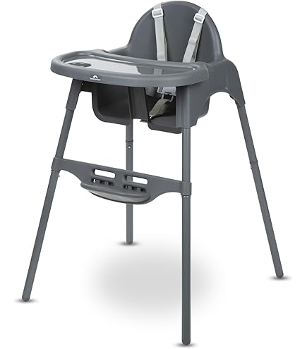 Chicco - Stoelverhoger Pocket Snack - Verstelbare Kinderstoel - 3 Hoogtes - Lichtgewicht en Compact - Afneembaar Blad - Grijs