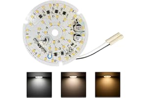 LYEAA Kit di retrofit for Ventilatore da soffitto dimmerabile 18W 1530LM 3000K/4000K/6500K Lampada da Incasso a soffitto da 3,94 Pollici Pannello di Ricambio for Ventilatore da soffitto a Le