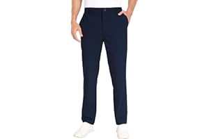 MoFiz Pantalones de Golf Hombre Elásticos Pantalón Largo de Oficina Trabajo Vestir Casuales Ligeros y Transpirables Pantalones Deporte Senderismo con Bolsillos
