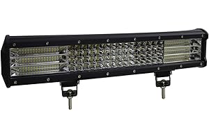 SKYWORLD Barra de luz LED, 17 Pulgadas 43 cm 450W 9D Cuadruple viga Barra de luz LED Soportes móviles Conducción de Luces de Offroad para ATV UTV SUV