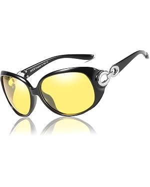 Nlieanuc Surlunettes Conduite De Nuit Polarisées – Verres Jaunes Anti-Éblouissement, Vision Nocturne HD Pour Lunettes De Vue, Homme/Femme