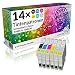 Produktbild N.T.T.® 14 x Kompatible XL Tintenpatronen mit CHIP (4x T0481 Black + 2x T0482 Cyan + 2x T0483 Magenta + 2x T0484 Yellow + 2x T0485 light Cyan + 2x T0486 light Magenta) für Epson Stylus Photo R200 R220 R300 R300M R310 R320 R330 R340 RX300 RX500 RX510 RX600 RX620 RX630 RX640 Epson Multifunktionsinkjet PM-A 870 PM-D 770 -PREMIUM QUALITÄT-