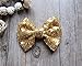 PrettyBoutique 4 Inches Girls Sequin Glitter Sparkle Hair Bow Clip Accessories (Gold)