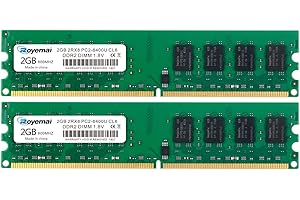 D DUOMEIQI 4GB Kit(2x2GB) DDR2 800MHz PC2-6400 Unbuffered Non-ECC 1.8V CL6 2Rx8 Dual Rank 240 Pin UDIMM Memoria Principal Module Upgrade