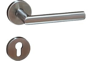 BUDDY4HOME HOUSE ACCESSOIRES Buddy4Home Türgriff Edelstahl Profilzylinder Türgarnitur Türbeschlag Türdrücker Türklinke Drückergarnitur Zimmertüren Türbeschläge Innentüren Set Türgriffe Wohnungstür Berlin