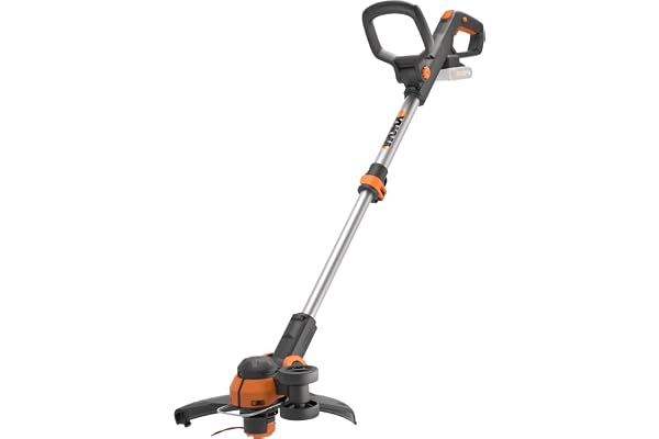 WORX Coupe-Bordures 2 en 1 sans Fil 20V WG163E.9, diamètre de 30 cm, se transforme en Dresse-Bordures, poignée Amovible, Capot de Protection, tête Amovible 90°, livré sans Batterie ni Chargeur