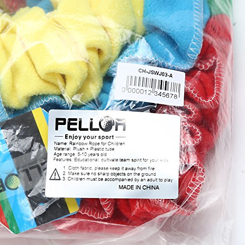 Pellor Children Kids Outdoor Exercise Band Rainbow Elastic Pull Rope Toys for Sensory Training Team Activity Party Game (180cm/5.9ft) Pellor Children Kids Outdoor Exercise Band Rainbow Elastic Pull Rope Toys for Sensory Training Team Activity Party Game (180cm/5.9ft)