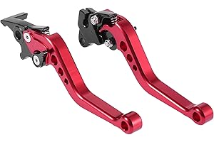 Motoforti Pair Red Motorcycle Motorbike Handlebar Short Brake Clutch Levers