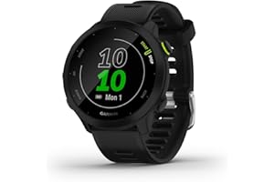 Garmin Forerunner 55 GPS 42mm Running Smartwatch, Easy to use, Lightweight, Training Guidance, Safety & Tracking Features, Black