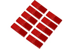 AOHEWEI 10PCS Self Adhesive Reflectors Rectangular Stick-on Oblong Reflectors Rectangular Trailer Caravan Reflectors Suitable for Vehicles Cycle Carriers Fence Gate Posts