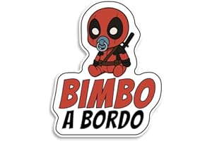 BRATIKI Baby on Board adesivo auto, Bambino Supereroe, Bimbo a Bordo per auto, Bebe a Bordo Adesivo Resistente agli UV e Impermeabile